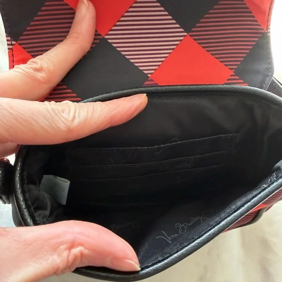 Vera Bradley Red and Black Plaid Crossbody Bag - Picture 2 of 7